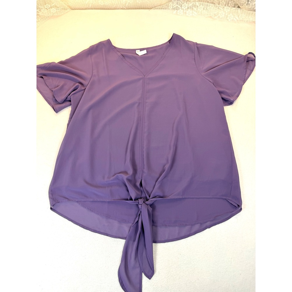 Zenana Outfitters T-Shirt Women 2X Purple Boho